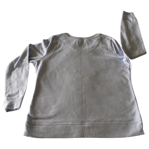 🌸4/$20🌸 Periwinkle blue crew neck sweatshirt with eyelet detailing - Picture 2 of 4